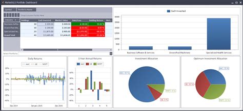 Stock Portfolio Management in Excel (easy to use, stock data included)