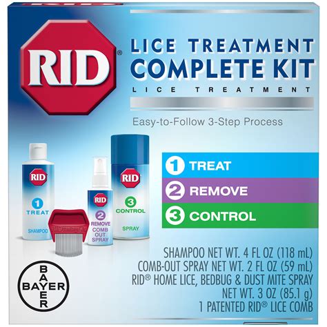 RID Lice Complete Treatment Kit to Kill Lice In Hair and Home - Walmart.com