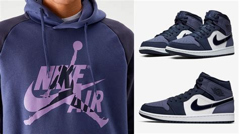 Air Jordan 1 Mid Sanded Purple Shirt Hat and Hoodie Match | SneakerFits.com