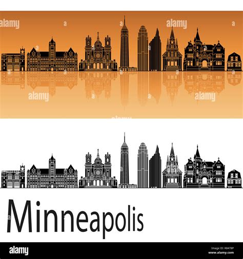 Minneapolis skyline silhouette hi-res stock photography and images - Alamy