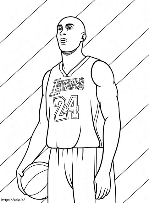 Printable Kobe Bryant coloring page