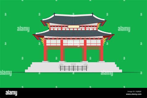 gwanghwamun square gate gyeongbokgung palace in seoul south korea vector illustration eps10 ...