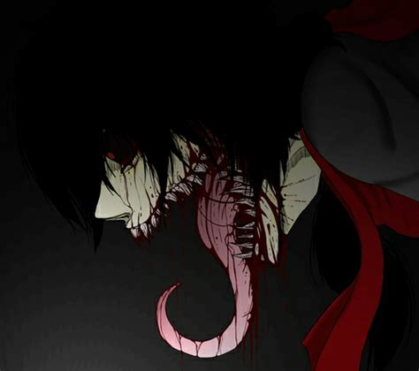 anime art moster insane scary bloody teeth dark evil | Dark, Bloody, Crazy, Pain, Gore/ Guro ...