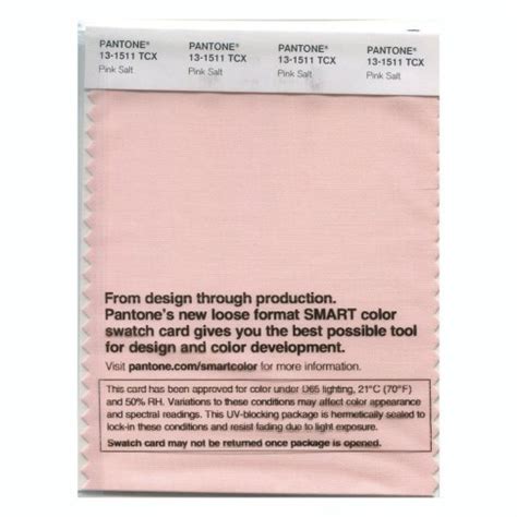 Pantone 13-1511 TCX Swatch Card Pink Salt – Design Info