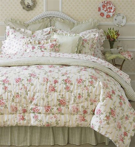 Laura Ashley Yorkshire Rose 4-piece Comforter Set-King | Chic bedding, Shabby chic room, Shabby ...