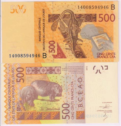 Benin- West African States , 500 cent frs 2012 unc currency note - KB ...