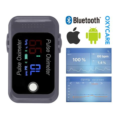 Portable Mini Bluetooth Finger Pulse Oximeter - Mountainotes LCC Outdoors and Fitness