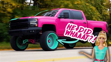 Did I Go Too Far? | Pink and Teal Wrapped Silverado - YouTube