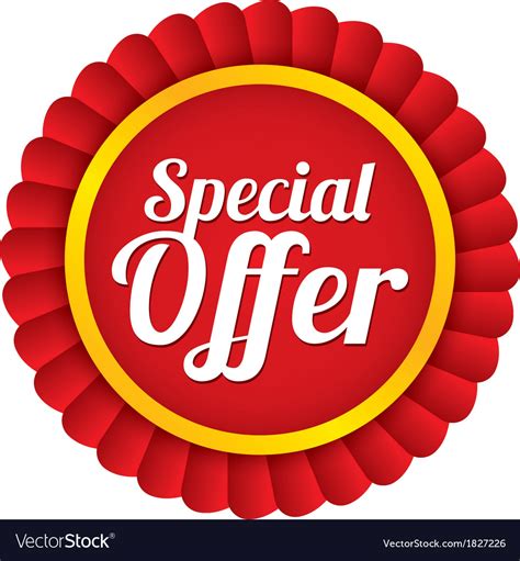 Special offer label red sale sticker price tag Vector Image