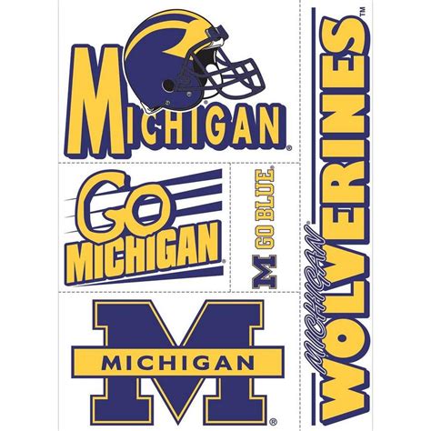 Michigan Wolverines Decals 5ct | Party City