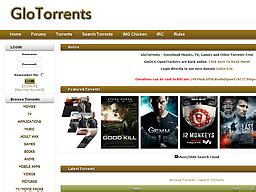 glodls.to: Home | GloTorrents Torrent Database..