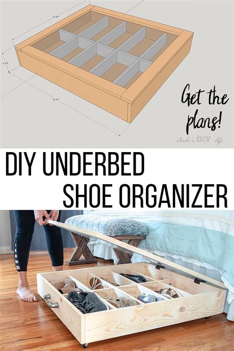 How To Make DIY Under Bed Storage For Shoes - Anika's DIY Life | Under bed shoe storage, Diy ...