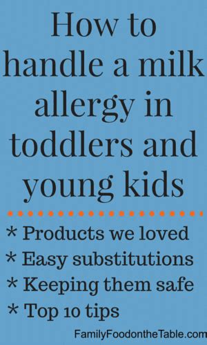 Milk allergy in toddlers and young children - Family Food on the Table