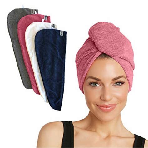 This microfiber hair towel helps reduce frizz and drying time