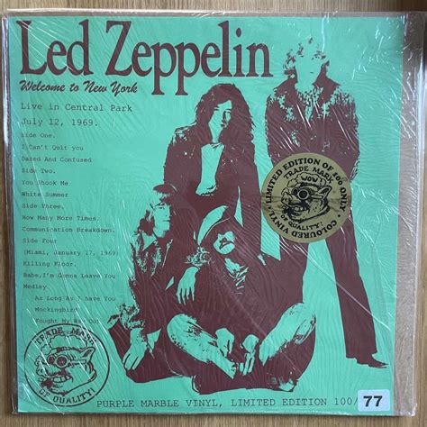 Welcome to new york (purple marble vinyl nr 77 of 100) by Led Zeppelin ...