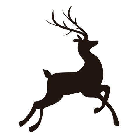 Reindeer jumping silhouette 12 - Transparent PNG & SVG vector file