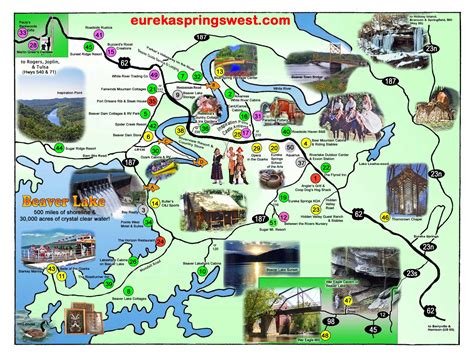 Eureka Springs West Tourist Map - Eureka Springs Arkansas • mappery