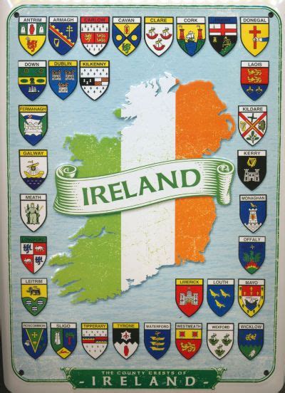 Coat of arms (crest) of Irish counties