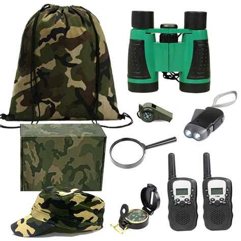 Outdoor Adventure Set for Kids Boys and Girls Camping Exploration Toys and Backyard Safari ...