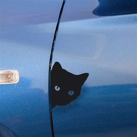 Feel Like a Real Cat-Peering Cat Face Car Sticker Decal FREE SHIP USA ...