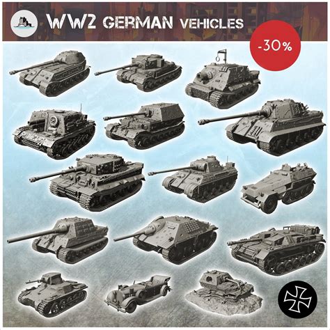 FULL PACK German WW2 Vehicles STL 3D Printing World War Two - Etsy