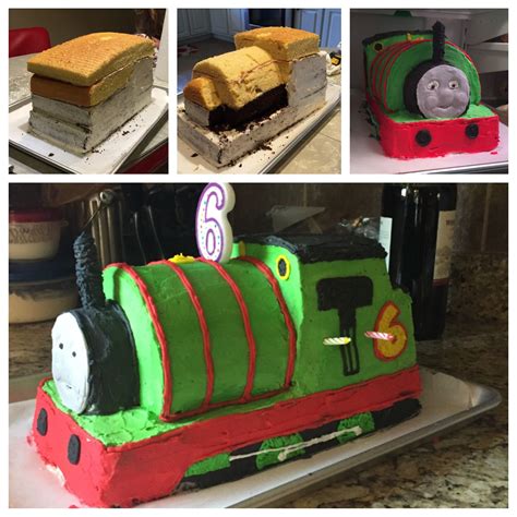 Percy the #6 Engine | Train cake, Thomas train cake, Thomas birthday