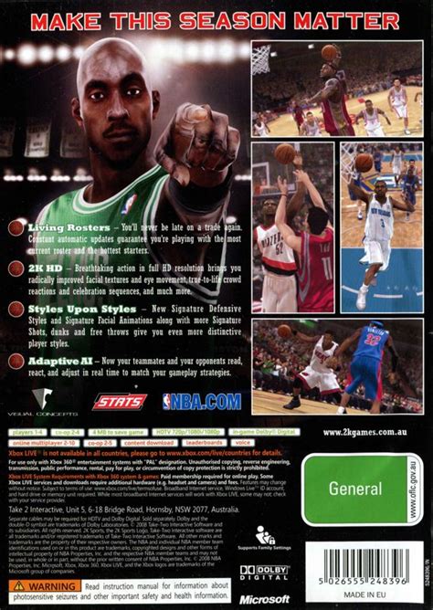 NBA 2K9 cover or packaging material - MobyGames