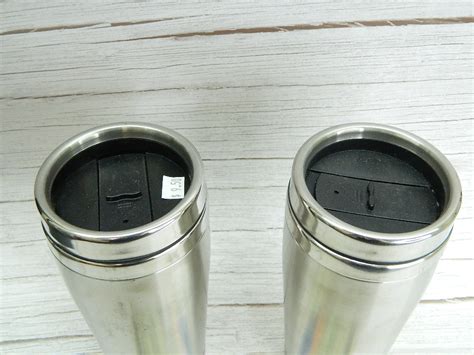 WA6435- Pair of NEW Stainless Steel 16oz Travel Coffee Mugs – Wilbur Auction