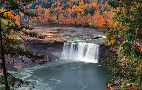 Cumberland Falls, fall, USA, Kentucky, beautiful, America, water ...