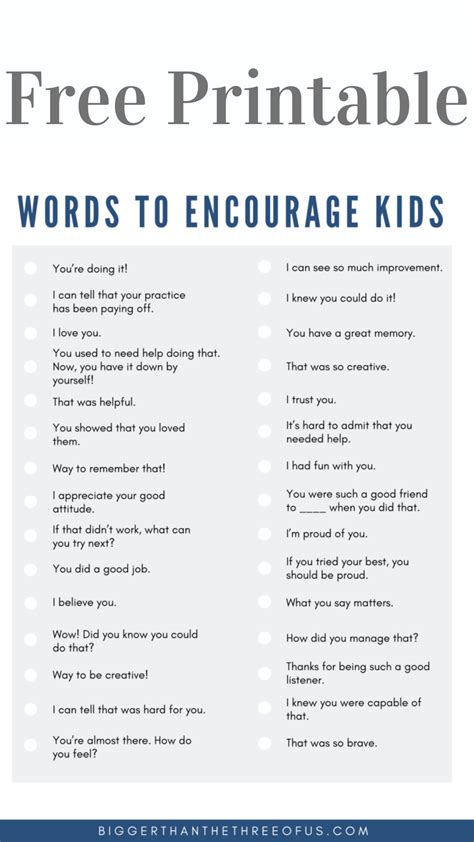 Words of Encouragement for Kids | Words of encouragement for kids ...