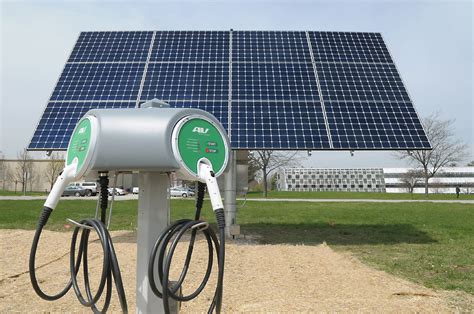 Solar-powered electric vehicle charging station | This solar… | Flickr