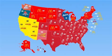 Animated map shows the most popular fast food restaurants in every ...