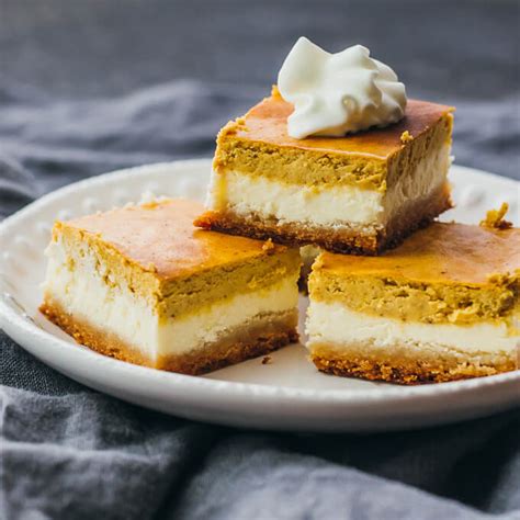 Low Carb Pumpkin Cheesecake Bars - Savory Tooth