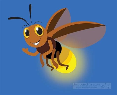 Insect Clipart-firefly cartoon character insect clipart