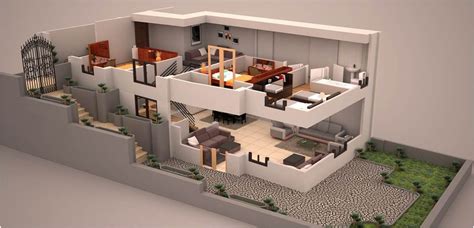 Duplex Plans with Garage | 3d house plans, House design, House design ...