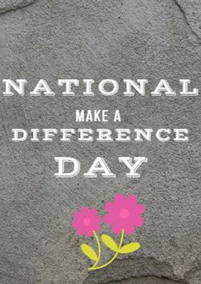 National Make a Difference Day