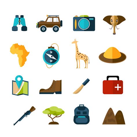 Safari Icons Set 427217 Vector Art at Vecteezy