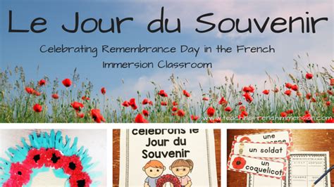 Le Jour du Souvenir - Teaching French Immersion: Ideas for the Primary ...