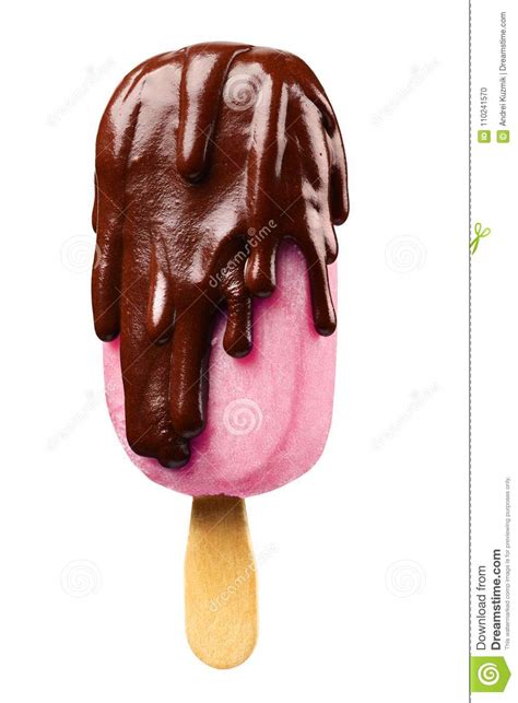 Popsicle Ice Cream with Chocolate Stock Photo - Image of frost ...