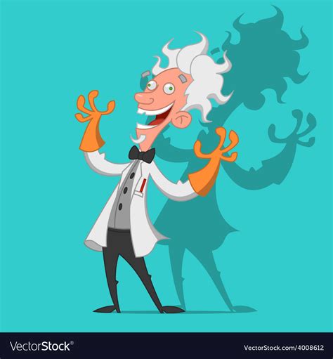 Crazy scientist Royalty Free Vector Image - VectorStock