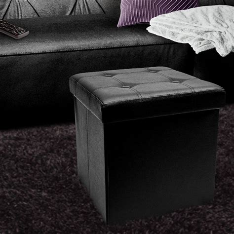 Contemporary Faux leather Storage Bench Ottoman – Modern Rugs and Decor