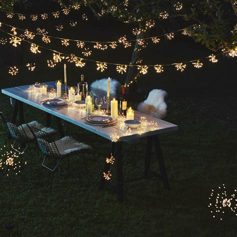 Silver Starburst Indoor Or Outdoor Light Chain By Idyll Home