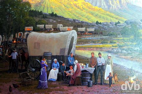 mormon-wagon-train-painting-salt-lake-city-utah | Worldwide Destination ...