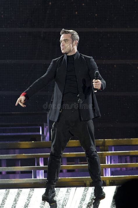 Take that , Robbie Williams during the Concert Editorial Stock Image ...