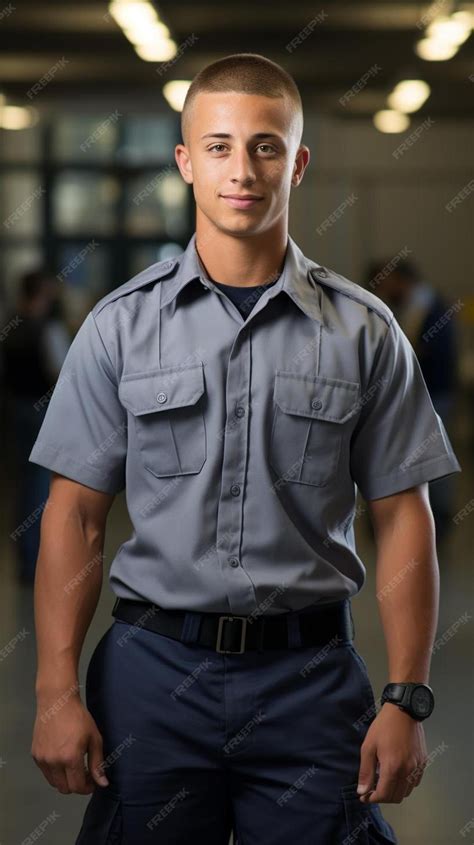 Premium Photo | A man in a uniform with the words he is standing in front of him