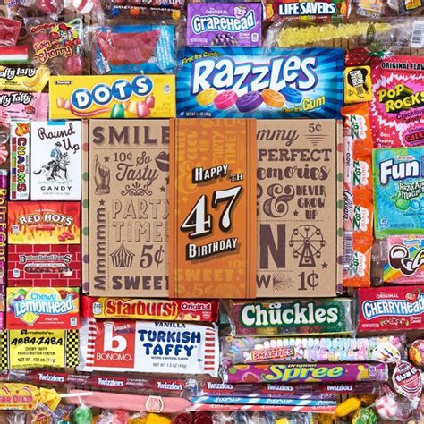 Vintage Candy Co. 47th Birthday Candy Gift Assortment Happy - Etsy