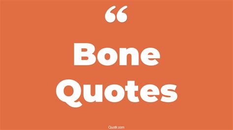 45 Exciting To The Bone Quotes | backbone, blood and bone quotes