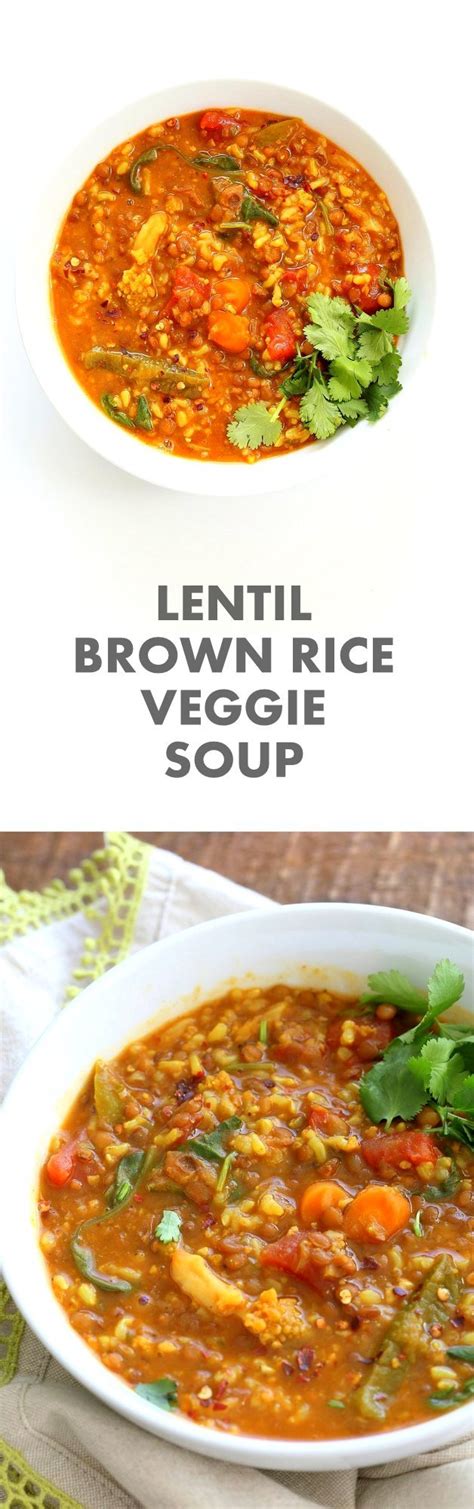 Lentil Brown Rice Soup - Vegan Richa