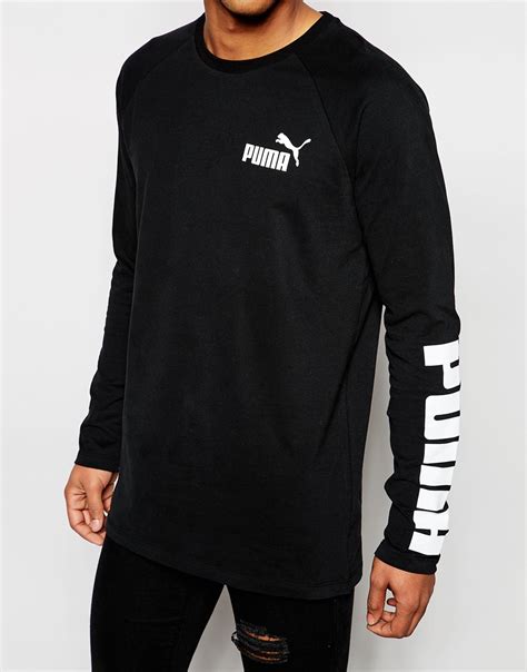 Lyst - Puma Long Sleeve T-shirt in Black for Men