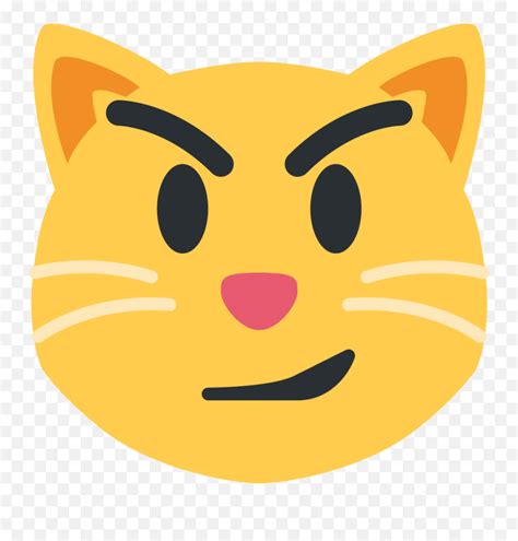 Cat With Wry Smile Emoji Clipart - Smirk Cat Emoji Discord Png,Cat ...